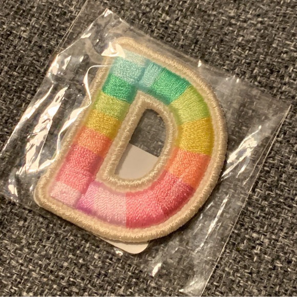 Stoney Clover Lane Pastel Striped Letter D Patch - Picture 2 of 3